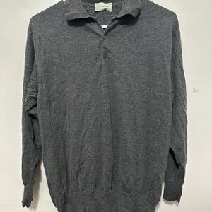 Conollolly 3 Buttons Gray Cashmere and Silk Sweater Men’s Size 52 Made In Italy